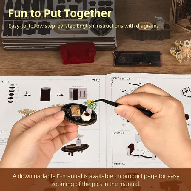 Thumbnail 6 de MiniCity Book Nook Bausatz Miniatur-Bücherregal mit LED