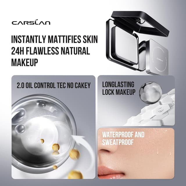 Detalle 2 de CARSLAN 2.0 Black Magnet Soft Focus Translucent Setting Powder (Talc-Free, Waterproof)