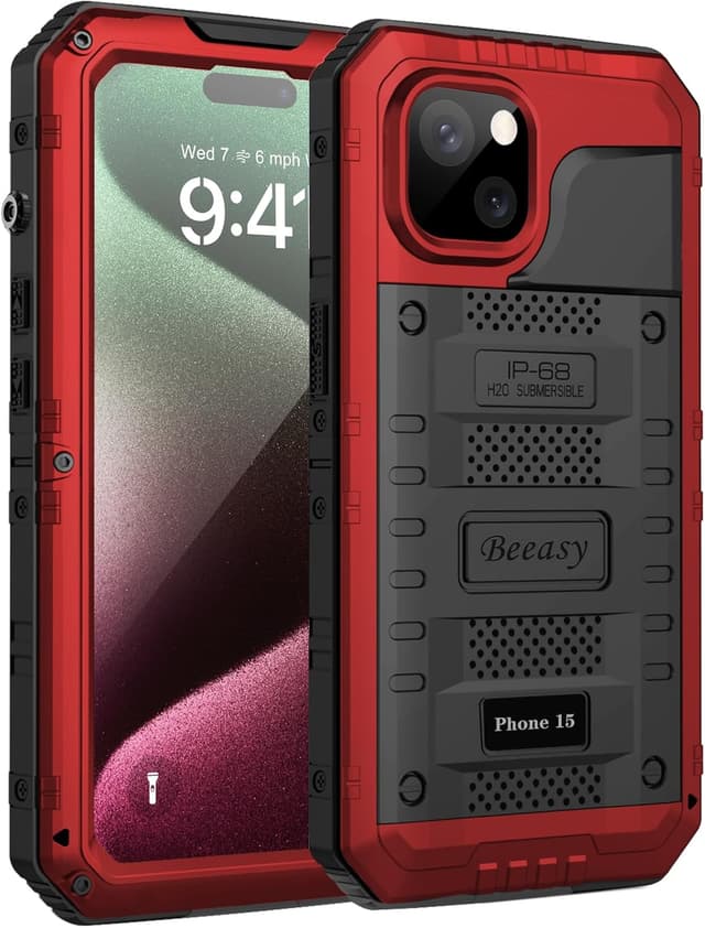 Detalle de Beeasy iPhone 15 Case Waterproof Heavy Duty 6.1" Rugged Armour 🛡