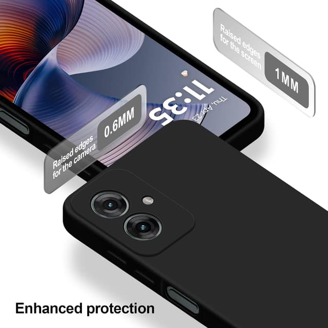 Detalle de BTstring soft silicone case for Motorola Moto G55 with camera protection (black)