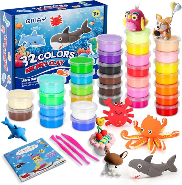 Detalle de QMAY Air Dry Clay Kit 32 Colours