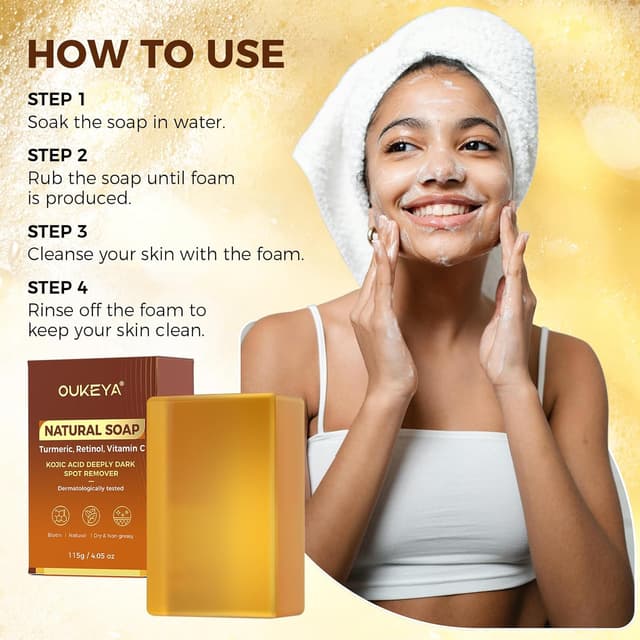 Thumbnail 5 de OUKEYA Kurkuma Seife 2 Stück Hautklar