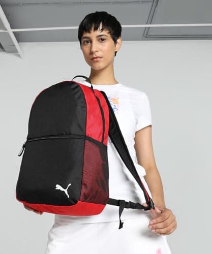 Detalle de PUMA teamGOAL Mochilla Core roja (OSFA): mochila versátil para el día a día y entrenamientos