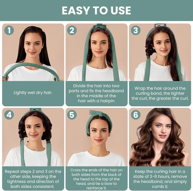 Thumbnail 6 de BUTBU bigodini senza calore 5 kit verde