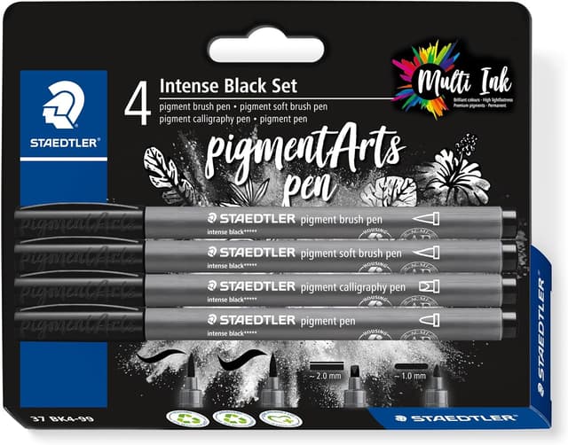Imagen de STAEDTLER Pen 37 4 feutres noirs ✒ en OfertitasTOP