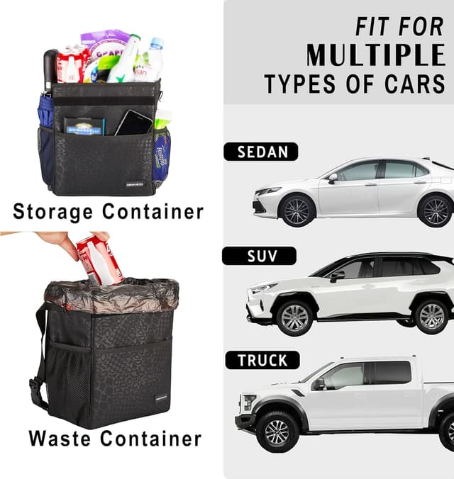 Detalle 2 de SIBOFUEGO Cute Car Trash Can 2 Gallons