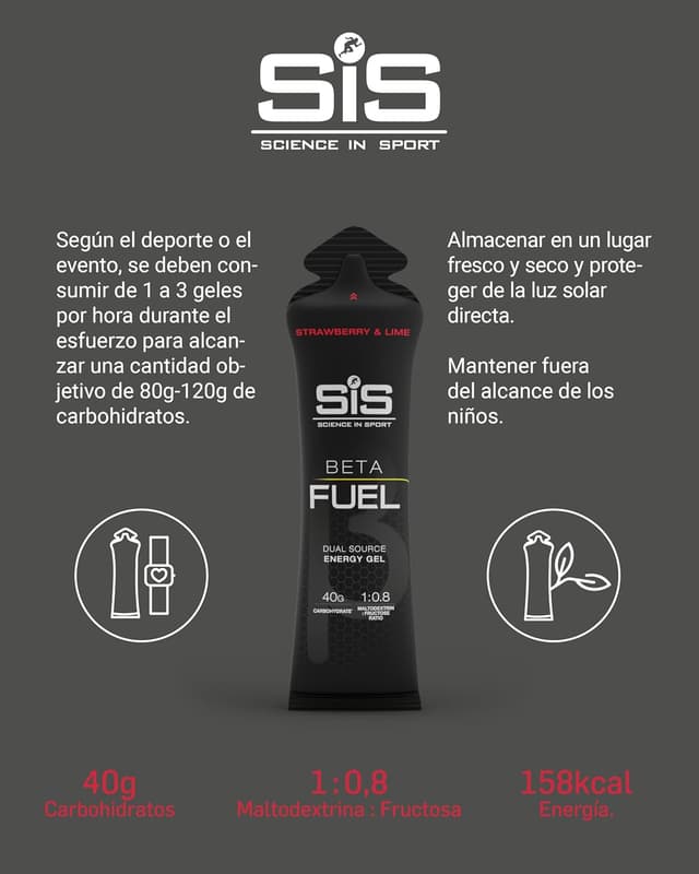 Thumbnail 3 de Science in Sport Beta Fuel Gel 🚴♂️ Energía Fresa y Lima 6 Pack