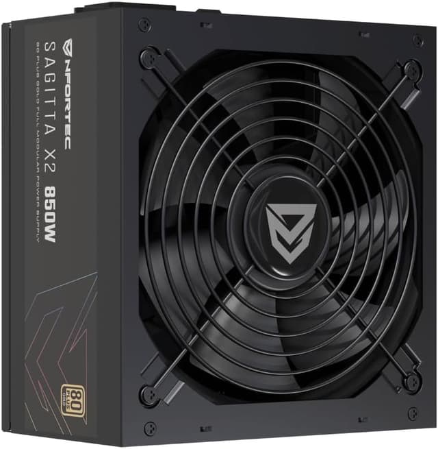 Detalle 2 de Nfortec Sagitta X2 850W Fuente de Alimentación Silenciosa ⚡