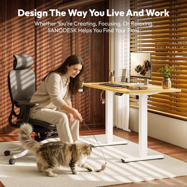 Detalle de Electric standing desk 73.5 to 118cm