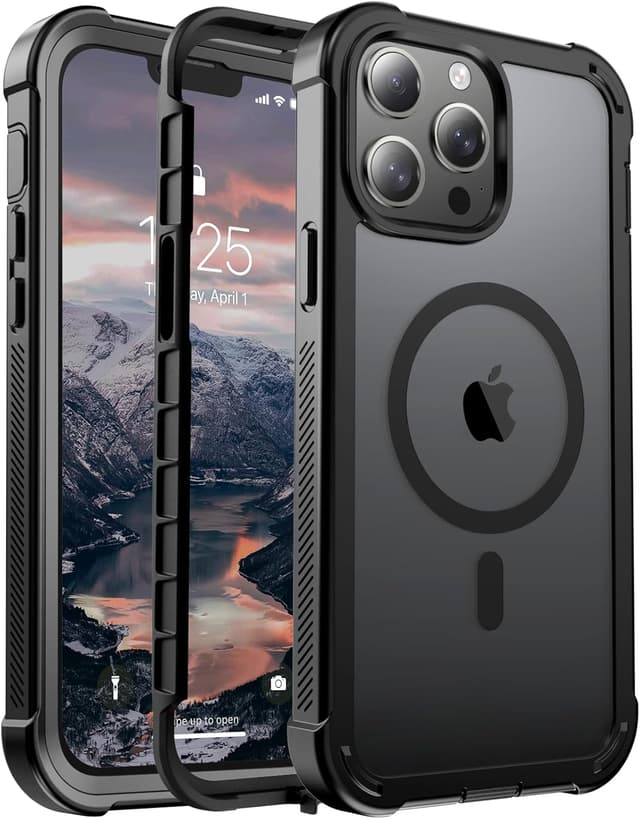 Detalle de Jaroco Magnetic Case for iPhone 13 Pro Max (6.7 in) — MagSafe, Shockproof 2-Layer Bumper