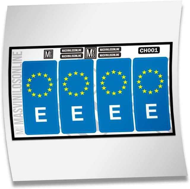 Thumbnail 1 de Vinilos matrículas EU 10,4x4,4 cm