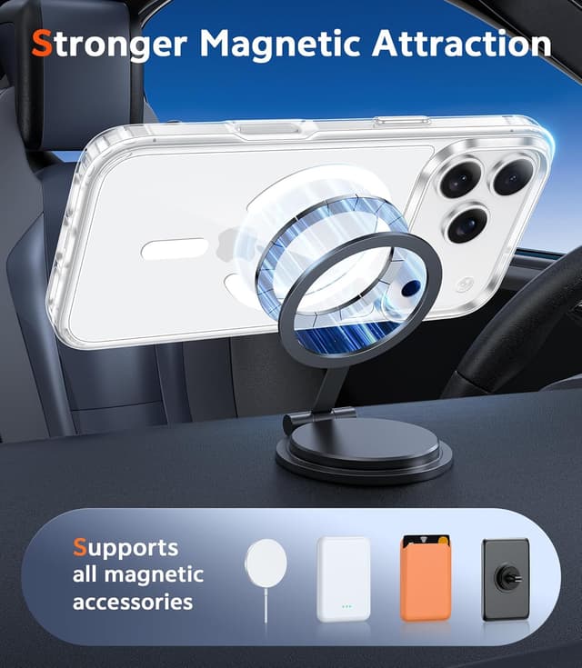 Detalle de FNTCASE iPhone 17 Pro-Max 6.9 Clear Mag Case