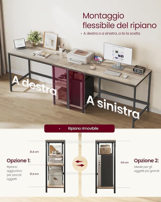 Thumbnail 4 de VASAGLE Scrivania LWD47MB 120x60x76 cm