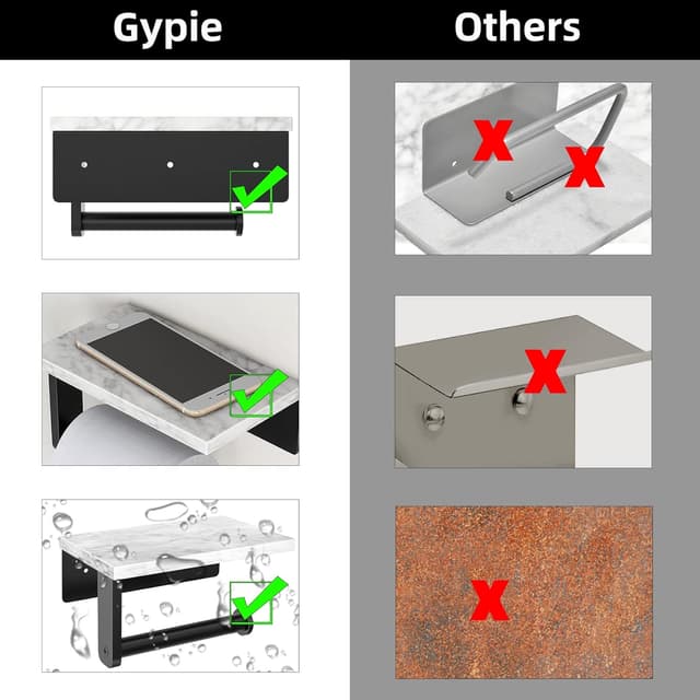 Detalle de Toilet Roll Holder with 17 cm shelf