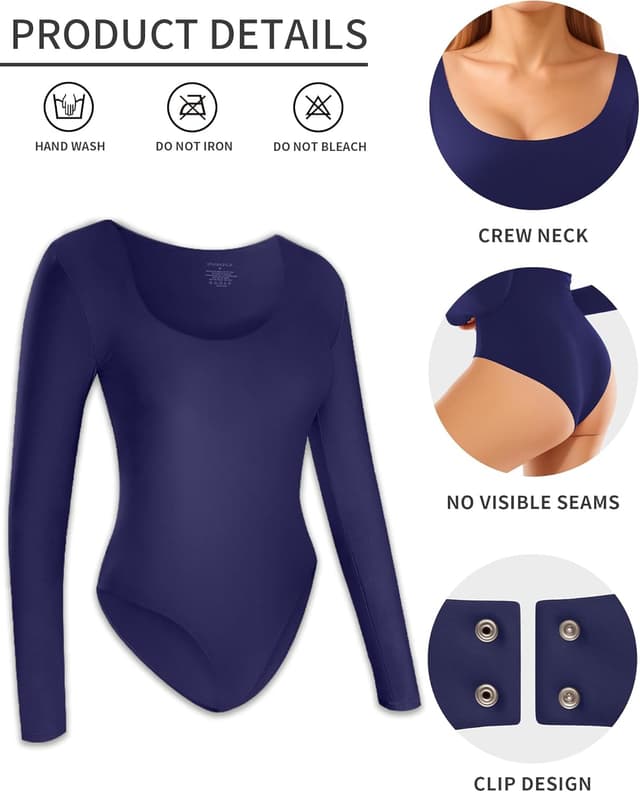 Detalle de ALGALAROUND scoop neck bodysuit long sleeve