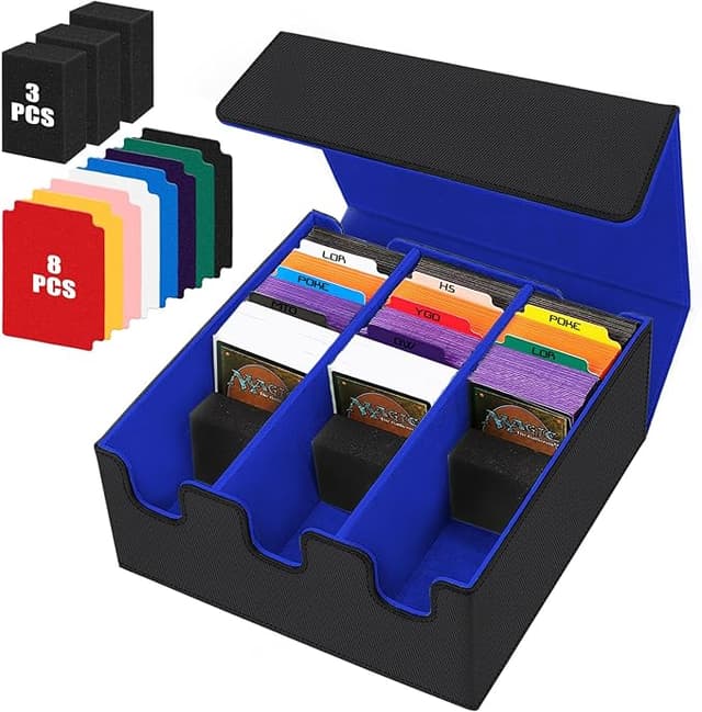 Imagen de REAQUE Caja magnética para 2100+ tarjetas coleccionables (azul) 🗃 en OfertitasTOP