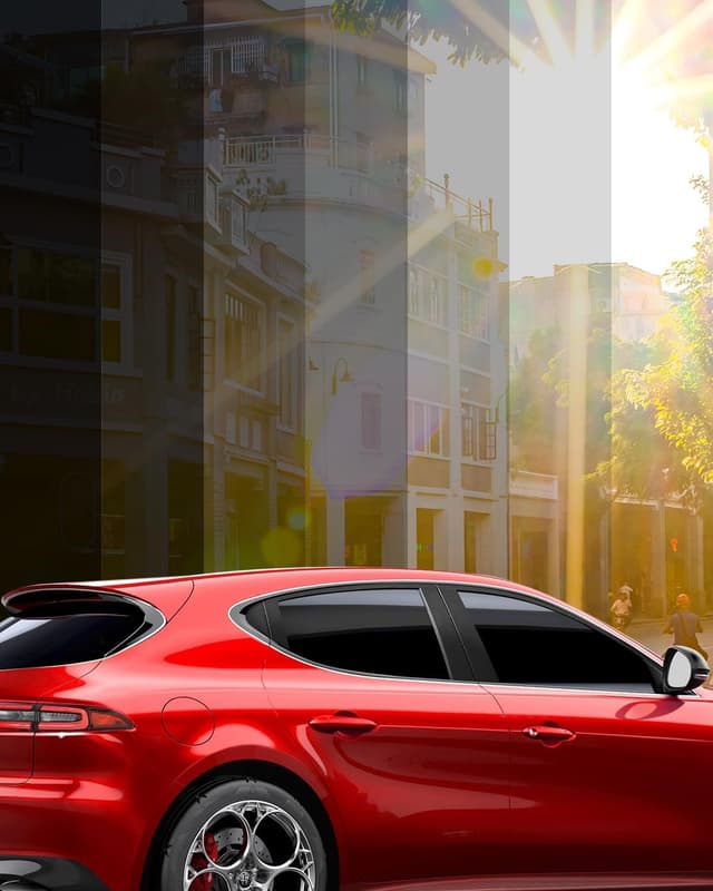 Detalle de IAQWE 35% VLT Ceramic Car Window Tint Film (20" x 20ft) — High Heat & UV Block Privacy Tint, Black