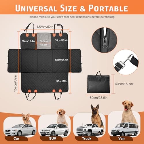 Thumbnail 5 de Gimars Funda Coche para Perro 157x132cm 🐶 Impermeable