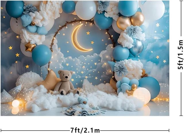 Thumbnail 2 de MEHOFOND Geburtstags Hintergrund 2,1 x 1,5 m