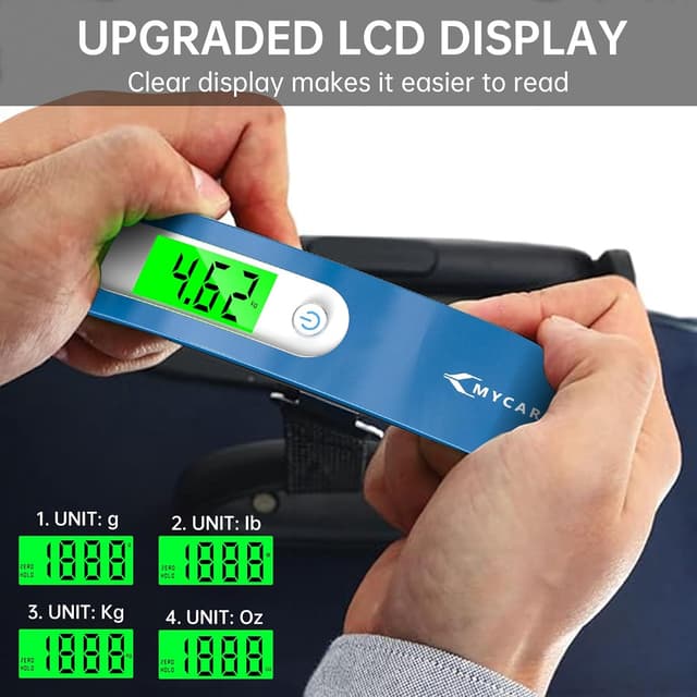 Detalle 2 de MYCARBON bilancia valigie 50 kg digitale