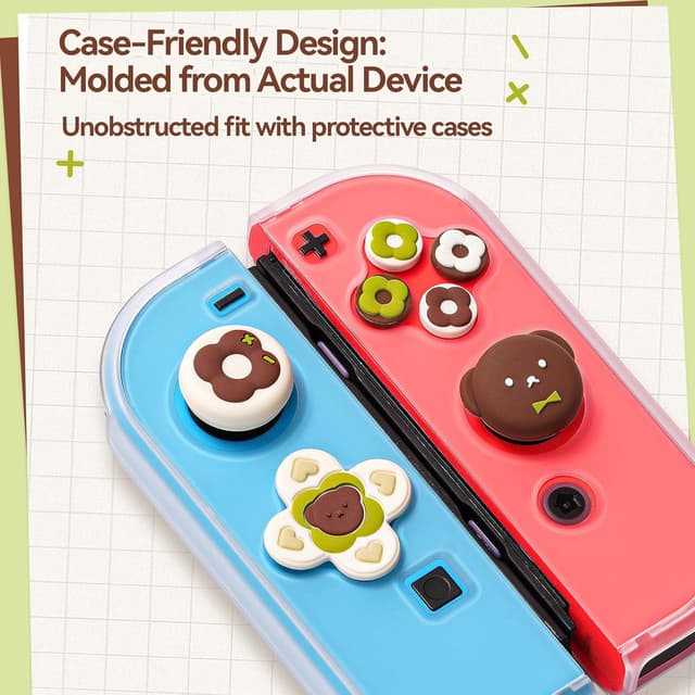 Thumbnail 3 de GeekShare Cross D-Pad Thumb Grip Caps for Switch