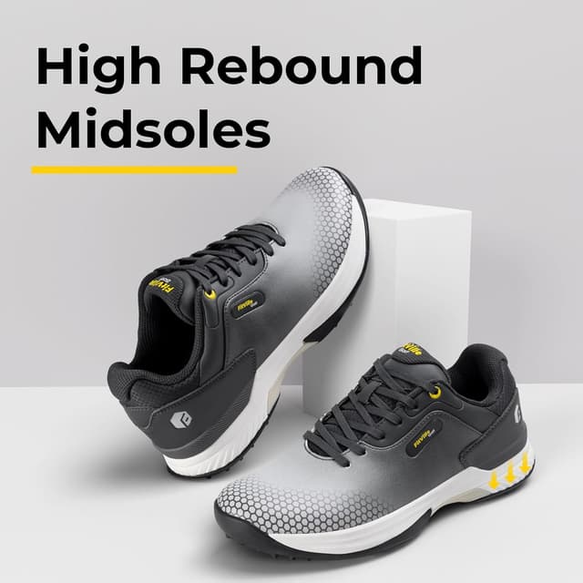 Thumbnail 6 de FitVille Men’s Extra Wide Fit Golf Shoes – water resistant non-slip spiked outdoor trainers