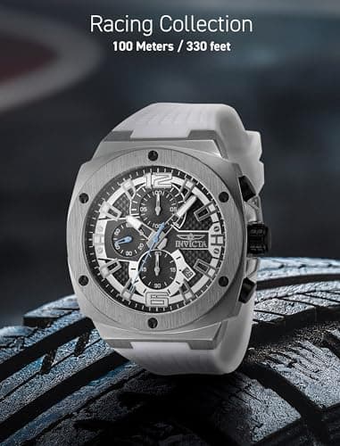 Detalle de Invicta Racing 48163: reloj de cuarzo para hombre en acero inoxidable de 47 mm