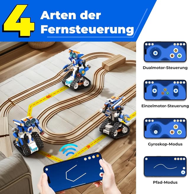 Thumbnail 5 de Apitor Robot J 480 Teile Programmierrobot für Kinder ab 7