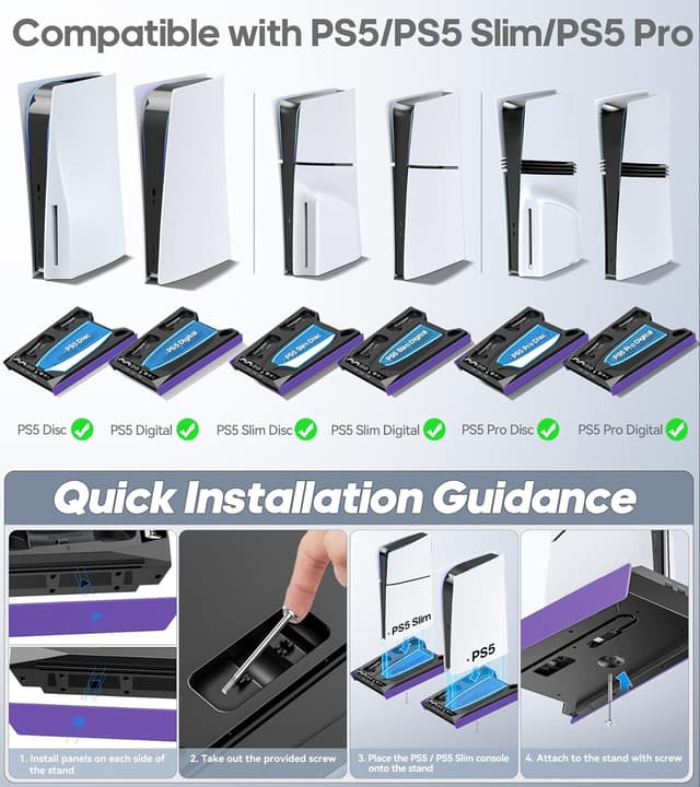 Detalle 2 de Rysker PS-5 Slim Pro stand with fan