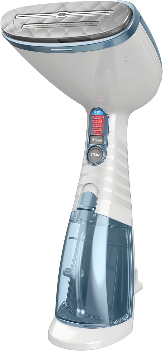 Detalle de Conair Turbo ExtremeSteam 1875W Handheld Garment Steamer for Clothes (Blue) — Portable fabric steamer