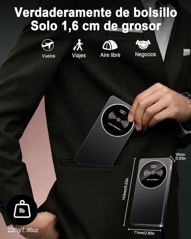 Thumbnail 5 de Nllosa Power Bank 10000mAh carga rápida 22.5W