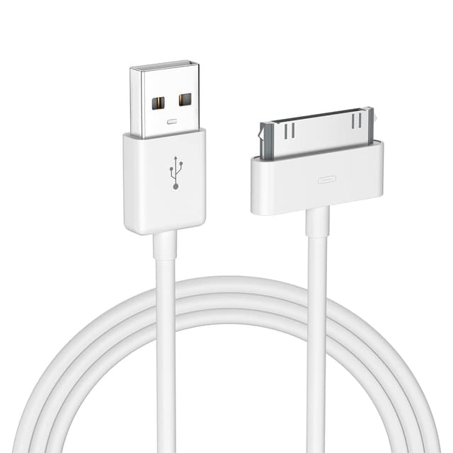 Detalle de sarmert Apple Certified 30-Pin to USB Type A Charging & Sync Cable (4.0 ft, White)
