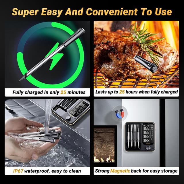 Thumbnail 5 de INKBIRD Wireless Meat Thermometer 4-Probe ๐