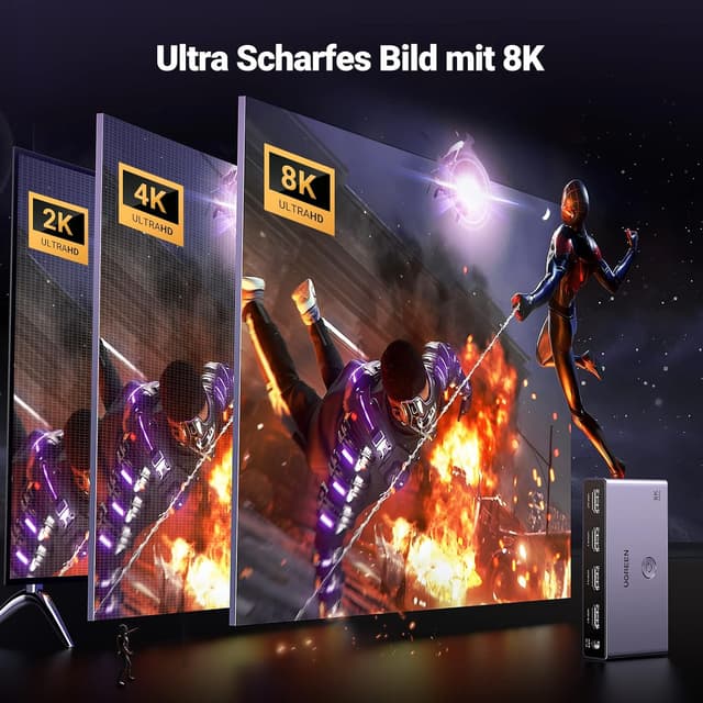 Detalle 2 de UGREEN HDMI 2.1 Switch 8K@60Hz