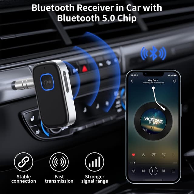 Thumbnail 5 de GlasFlength Aux Auto Ricevitore Bluetooth 5.0