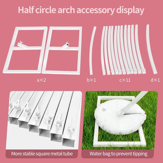 Thumbnail 3 de Fiita 6.2 ft White Round Backdrop Stand