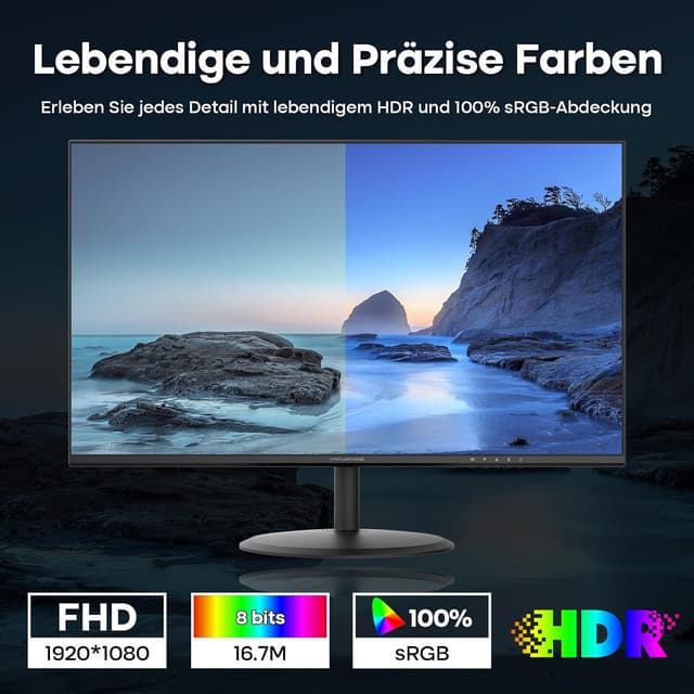 Detalle de Minifire MF22X3AH Business-Monitor 22 Zoll (FHD, 1080p, FreeSync, 120 Hz) für Büro & Alltag