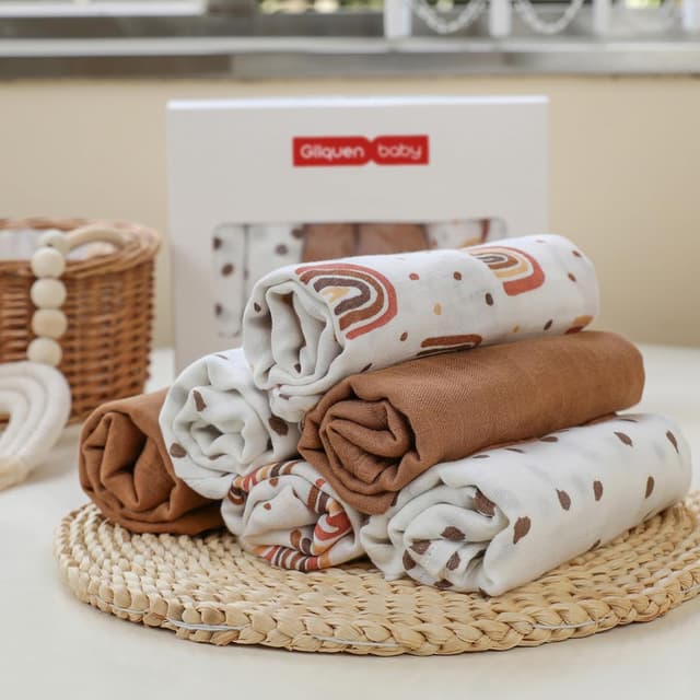 Thumbnail 4 de GLLQUEN BABY Musselintücher 70×70 cm