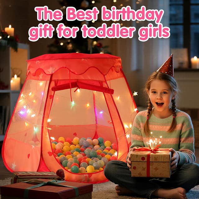 Thumbnail 5 de Pop Up Princess Tent with Star Lights 49.3in