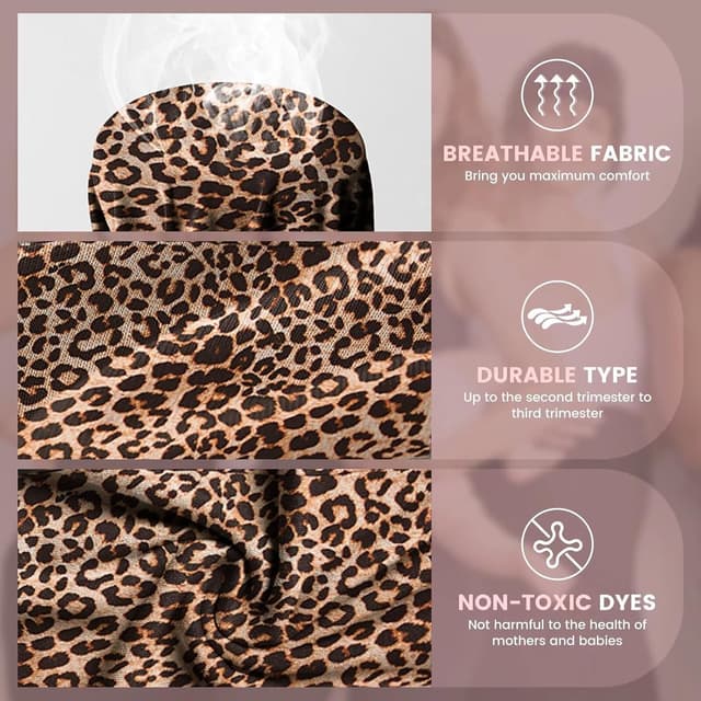 Detalle de QGGQDD kurze Umstandsleggings / Umstands-Radlerhose für Schwangerschaft