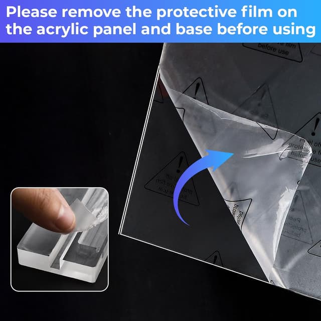 Detalle de Arrobust Tischaufsteller A4 mit Visitenkartenhalter (6er-Set) aus Acryl