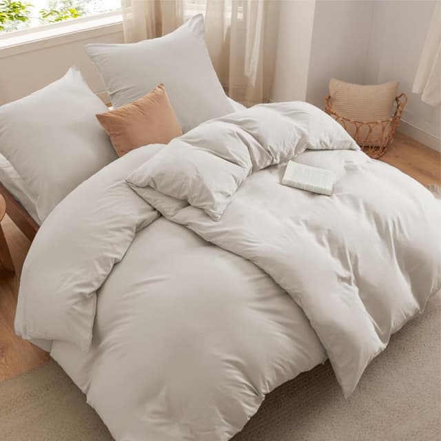 Detalle de BEDSURE Bettwäsche-Set 135x200 (4-teilig) mit Reißverschluss – 2 Kissenbezüge 80x80