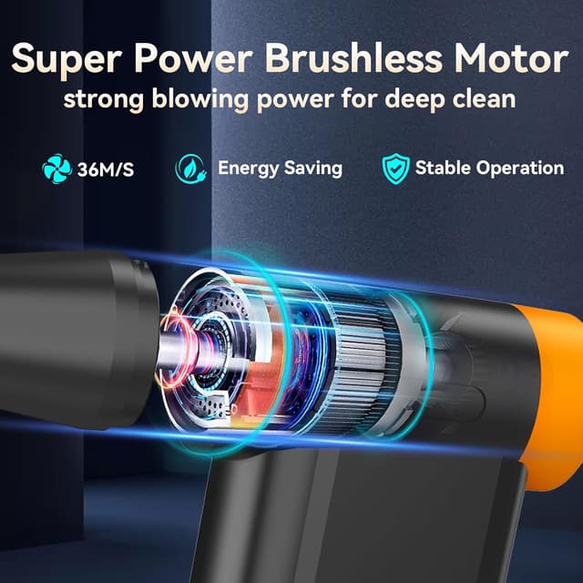 Detalle 2 de ADDCOLOR AD51 Air Blower 2000mAh, 8‑gear handheld