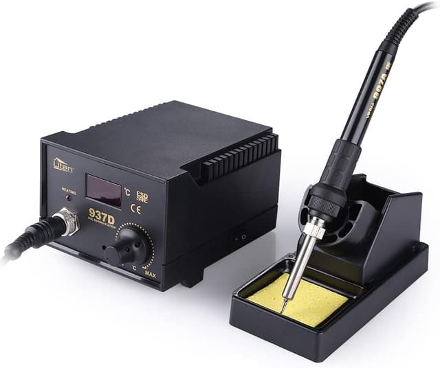 Detalle 2 de Station de soudage numérique 959D 650 W (air chaud) avec affichage de la température et contrôle PID