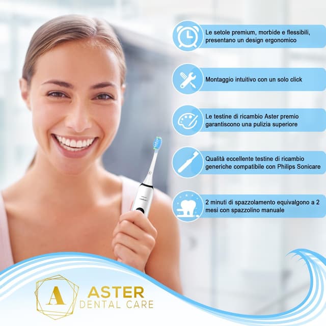 Detalle 2 de Testine Philips Sonicare, 16 Aster di ricambio