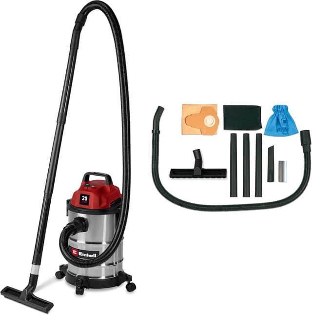 Detalle de Einhell Aspiratore a secco e umido TC-VC 2045 S da 900 W con serbatoio inox da 20 l