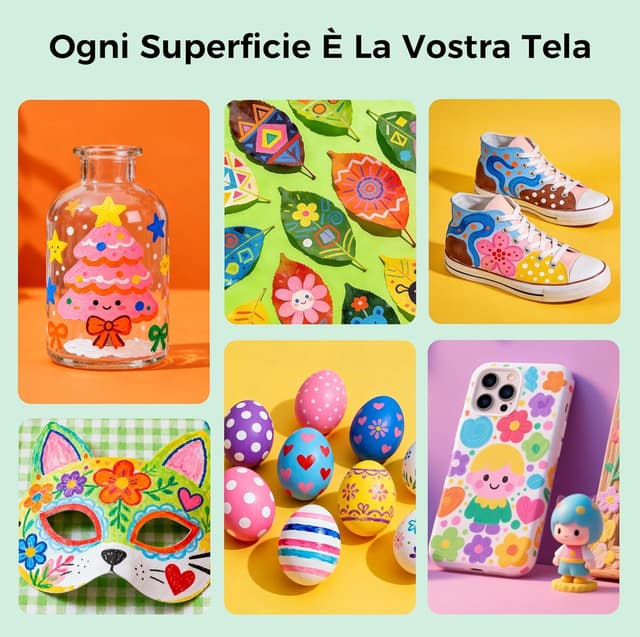 Thumbnail 6 de MarkMuse 120 colori pennarelli acrilici a doppia punta per pittura su legno, vetro, ceramica e tessuti