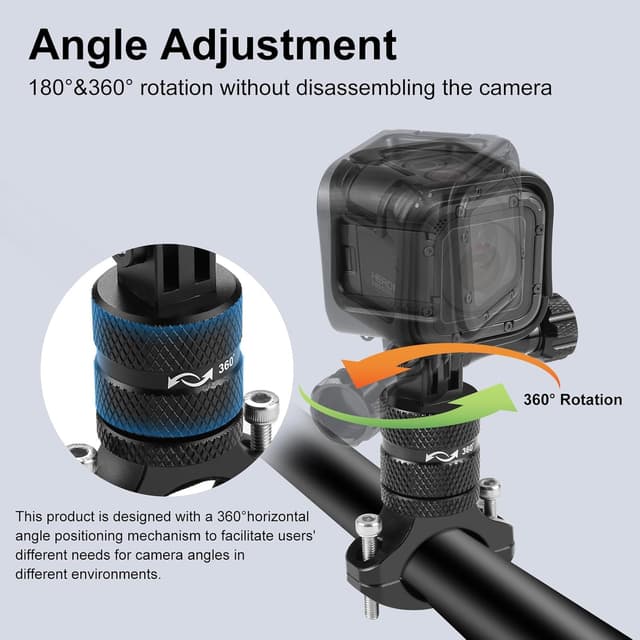 Detalle de PULUZ Action Camera Handlebar Mount 360°