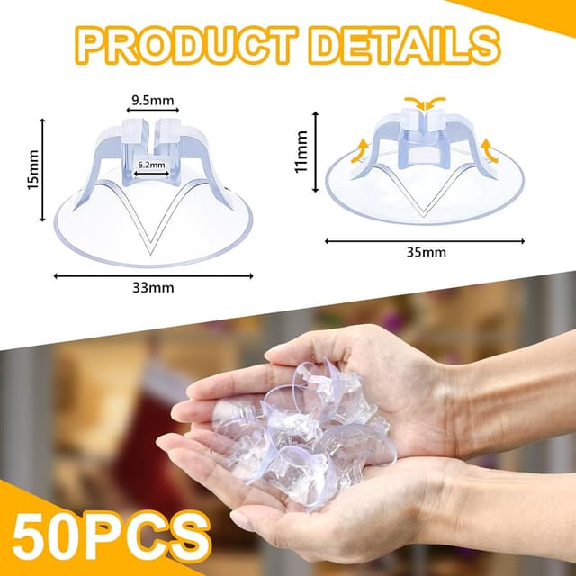 Thumbnail 3 de Gcstnn Suction Hooks 50 pack 🎄