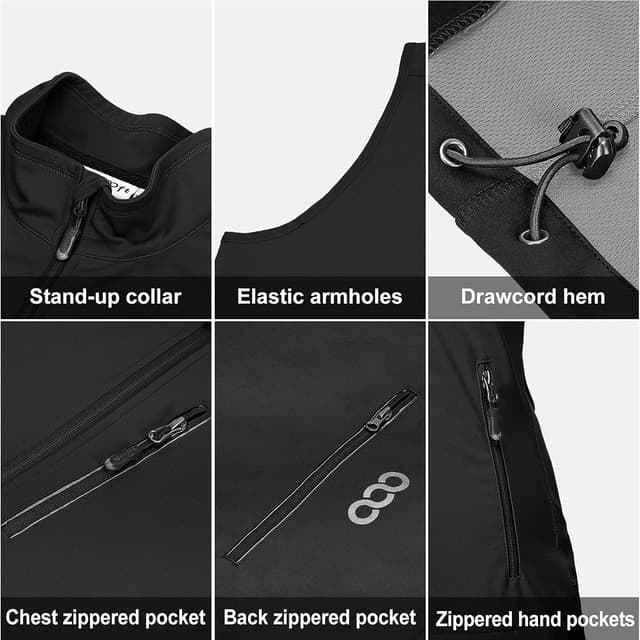 Detalle de 33,000ft Damen Leichte Laufweste Softshell: winddicht, wasserdicht & atmungsaktiv